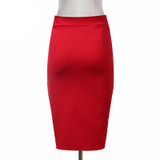 H Han Queen Plus Size Skirts Womens Slim Pencil Skirt Fashion Knee Length High Waist Casual Bodycon Vintage Elegant Split Saia