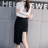 H Han Queen Plus Size Skirts Womens Slim Pencil Skirt Fashion Knee Length High Waist Casual Bodycon Vintage Elegant Split Saia H Han Queen Plus Size Skirts Womens Slim Pencil Skirt Fashion Knee Length High Waist Casual Bodycon Vintage Elegant Split Saia