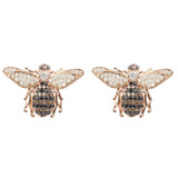 New Honey Bee Stud Earrings 22ct Rosegold
