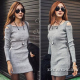 GZDL Fashion Knitted Dress Women Long Sleeve Bodycon Stretch Sweater Dress Casual Party Mini Autumn Winter Dress Vestidos CL1114 GZDL Fashion Knitted Dress Women Long Sleeve Bodycon Stretch Sweater Dress Casual Party Mini Autumn Winter Dress Vestidos CL1114