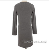 GZDL Fashion Autumn Women Winter Shirt Dresses Gray Tunic Long Sleeve Zipper Bodycon Casual Mini Dress Vestidos Femininos CL1066 GZDL Fashion Autumn Women Winter Shirt Dresses Gray Tunic Long Sleeve Zipper Bodycon Casual Mini Dress Vestidos Femininos CL1066