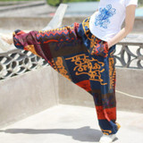 Gypsy Hippie Aladdin Hmong Baggy Black Harem Pants Men Women One Size Hammer Trousers New Boho Casual Pants Cross Pants