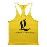 Gyms Tank Top Men Bodybuilding stringer Gyms Shark Brand Gymsclothing Fitness Mens Singlet Sleeveless shirt Workout Clothes Gold
