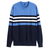 GustOmerD 2017 Classic Strip 100% Cotton Sweater Men O-neck Slim Fit Knitting Pullover Men Casual Mens Sweaters And Pullovers