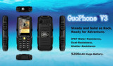 GuoPhone V3 Phone IP67 Waterproof Shockproof Dustproof Mobile Phone Power Bank Long Standby Outdoor Army 5200mAh