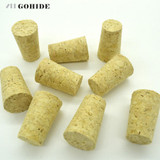 GUH 10pcs/Lot Natural Wood Corks Wine Bottle Stoppers Cork Sealing Plug Cap Brewing Wine Homebrew Cone-shape Bottle Corks Plugs