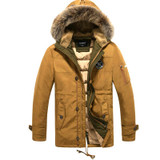 GUEQI Men Warm Down Jackets Plus Size M-3XL Cold Winter Cotton Padded Outerwear 2017 Man Casual Parkas