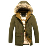 GUEQI Men Warm Down Jackets Plus Size M-3XL Cold Winter Cotton Padded Outerwear 2017 Man Casual Parkas