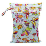 30x40cm Washable Baby Cloth Diaper Bags Nappy Reusable Waterproof Cartoon Print Double Zipper Pockets Wet Dry Bags Wetbags