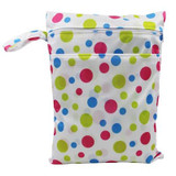 30x40cm Washable Baby Cloth Diaper Bags Nappy Reusable Waterproof Cartoon Print Double Zipper Pockets Wet Dry Bags Wetbags