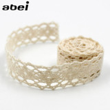 30yards/lot Cotton Material White Cotton Lace Trims Beige Clothing Decorative Ribbon Handmade Patchwork DIY Hometexile Sewing