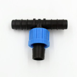 30pcs/pack 5/8" Loc Drip Tape x 16mm Barb Tape Tee Drip Irrigation Pipe Fittings Lock Coupling for Tape Greenhouse Irrigation