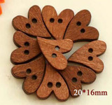 30pcs/lot Sweet heart wooden buttons , Cartoon wooden buttons, wooden buttons (SS-1747)