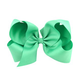 30PCS/LOT 6" Big Hair Bow Girls Solid Ribbon Hair Bows With Clip Boutique Hair Accessories Kids Hairpin 588