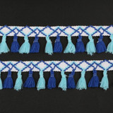 2Yard/Lot Pompom Lace Knitted Fabric 45MM Pompom Tassel Trim Ball Fringe Ribbon DIY Sewing Accessory Handmade Craft