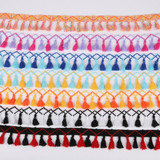 2Yard/Lot Pompom Lace Knitted Fabric 45MM Pompom Tassel Trim Ball Fringe Ribbon DIY Sewing Accessory Handmade Craft