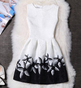 2XL New Brand Spring Summer Plus Size Women Print Floral Vest Dress Sleeveless A Line Party Fashion Dresses Vestido De Festa Hot