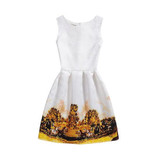 2XL Hot New Fashion Brand Summer Dress Plus Size Women Print Floral Vest Dress Sleeveless Party A Line Dresses Vestidos De Festa