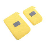 2PCS/Set Women makeup bag cosmetic cases lady clutch Make up purse organizer mesh insert bag organiser