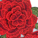 2pcs/Set Rose Flower Embroidery Patches Sticker for Clothes Parches Applique Embroidery Flower Patches Sewing Sew on Patch