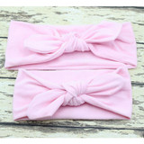 2PCS/Set Mom and Me Headband Bows Bunny Ears Cotton Headbands Kids Hair Accessories Newborn and Mommy Headwear Hair Bands