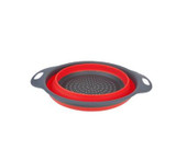 2pcs/set Foldable Silicone Colander Fruit Vegetable Washing Basket Strainer Collapsible Drainer With Handle Kitchen Tool
