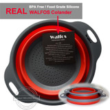 2pcs/set Foldable Silicone Colander Fruit Vegetable Washing Basket Strainer Collapsible Drainer With Handle Kitchen Tool
