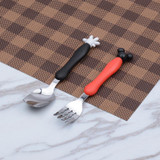 2pcs/set cartoon dinnerware set fork sets stainless steel creative lovely dinnerware fork cutlery set