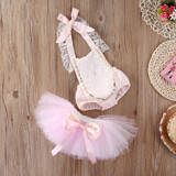 2pcs/set baby girls clothes Lace Floral baby bodysuits +Tutu dress Outfits 0-24M Summer Newborn Baby clothing sets