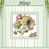 Hydrangeas flower rose decor painting counted print on canvas DMC 11CT 14CT chinese Cross Stitch kits embroidery needlework Sets