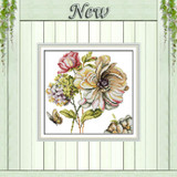 Hydrangeas flower rose decor painting counted print on canvas DMC 11CT 14CT chinese Cross Stitch kits embroidery needlework Sets