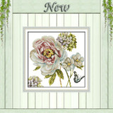 Hydrangeas flower rose decor painting counted print on canvas DMC 11CT 14CT chinese Cross Stitch kits embroidery needlework Sets
