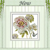 Hydrangeas flower rose decor painting counted print on canvas DMC 11CT 14CT chinese Cross Stitch kits embroidery needlework Sets