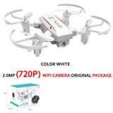 HY 1601 Mini Dron 720P Quadrocopter Foldable Drones With Camera HD Real Time Video Headless FPV Quadcopter WIFI RC Helicopter
