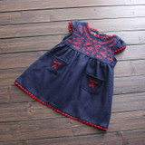 Hurave 2017 Summer Girls Autumn Dress Embroidery Vestidos for Girl Floral Kids Winter Sweater Clothes Children Hurave 2017 Summer Girls Autumn Dress Embroidery Vestidos for Girl Floral Kids Winter Sweater Clothes Children