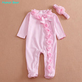 Humor Bear Princess Style Newborn Baby Girl Clothes Girls Lace Rompers+Hats Baby Clothing Sets Infant Jumpsuit Gifts