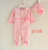 Humor Bear Princess Style Newborn Baby Girl Clothes Girls Lace Rompers+Hats Baby Clothing Sets Infant Jumpsuit Gifts