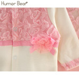 Humor Bear Princess Style Newborn Baby Girl Clothes Girls Lace Rompers+Hats Baby Clothing Sets Infant Jumpsuit Gifts