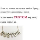 Hot 26 Letter & Heart-shaped Charm Pendant Necklace Women Simple Name Necklace Lovers Gift Gold Color Initial Choker