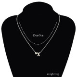 Hot 26 Letter & Heart-shaped Charm Pendant Necklace Women Simple Name Necklace Lovers Gift Gold Color Initial Choker