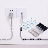 Hot 20pcs/pack Cable Drop Clip Desk Tidy Organiser Wire Cord Lead USB Charger Cord Holder Organizer Holder Secure Table V2781