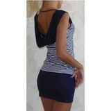 Hot 2017 Summer Women Dresses Casual Sailor Striped  Shirt Hooded Dress Sundress robe Sexy Bodycon Dress Party Club Dresses Hot 2017 Summer Women Dresses Casual Sailor Striped  Shirt Hooded Dress Sundress robe Sexy Bodycon Dress Party Club Dresses