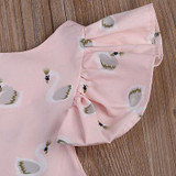 Newborn kids Ruffles Swan Romper clothes Infant Baby Boy Girl sleeveless Romper Jumpsuit Clothes Outfit