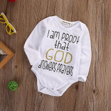 Newborn Kids Infant Baby Boys Girls Long Sleeve Romper Letter printed Jumpsuit Outfits Clothes