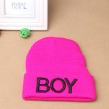 Newborn Kids Girl Boy Woolen Ski Hats Winter Boy Skull Hat Warm Beanie Caps
