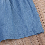 Newborn Kids Baby Girls 2017 New Summer Denim Sleeveless Dress Princess Party Pageant Dresses