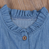 Newborn Kids Baby Girls 2017 New Summer Denim Sleeveless Dress Princess Party Pageant Dresses