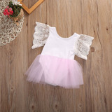 Newborn Kids Baby Girl Dress Tulle Tutu Bodysuit Romper Outfit US STOCK