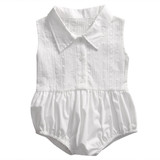 Newborn Kids Baby Girl Clothes Tops Jumpsuit Romper White Sleeveless Infant Outfit Clothing Girls Summer