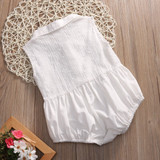 Newborn Kids Baby Girl Clothes Tops Jumpsuit Romper White Sleeveless Infant Outfit Clothing Girls Summer